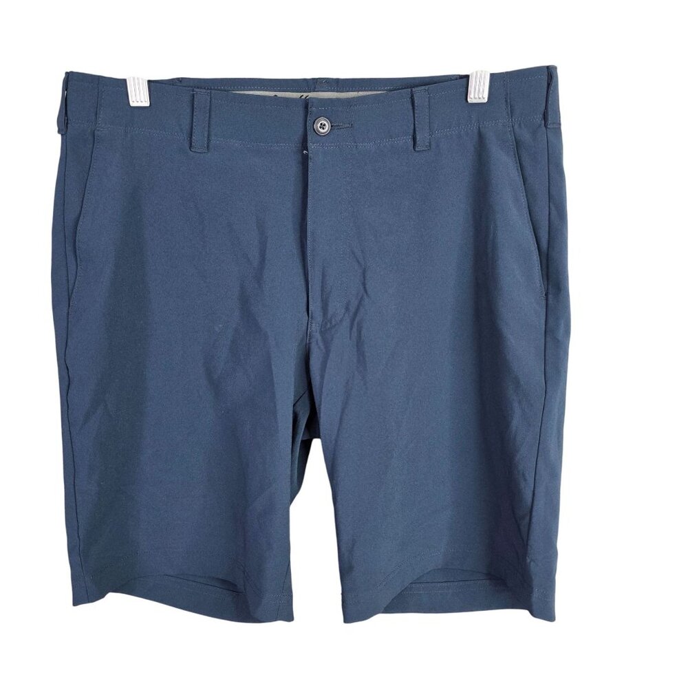 Mens Ben Hogan Blue Golf Shorts Polyester Blend Stretch 10" Inseam Size 34